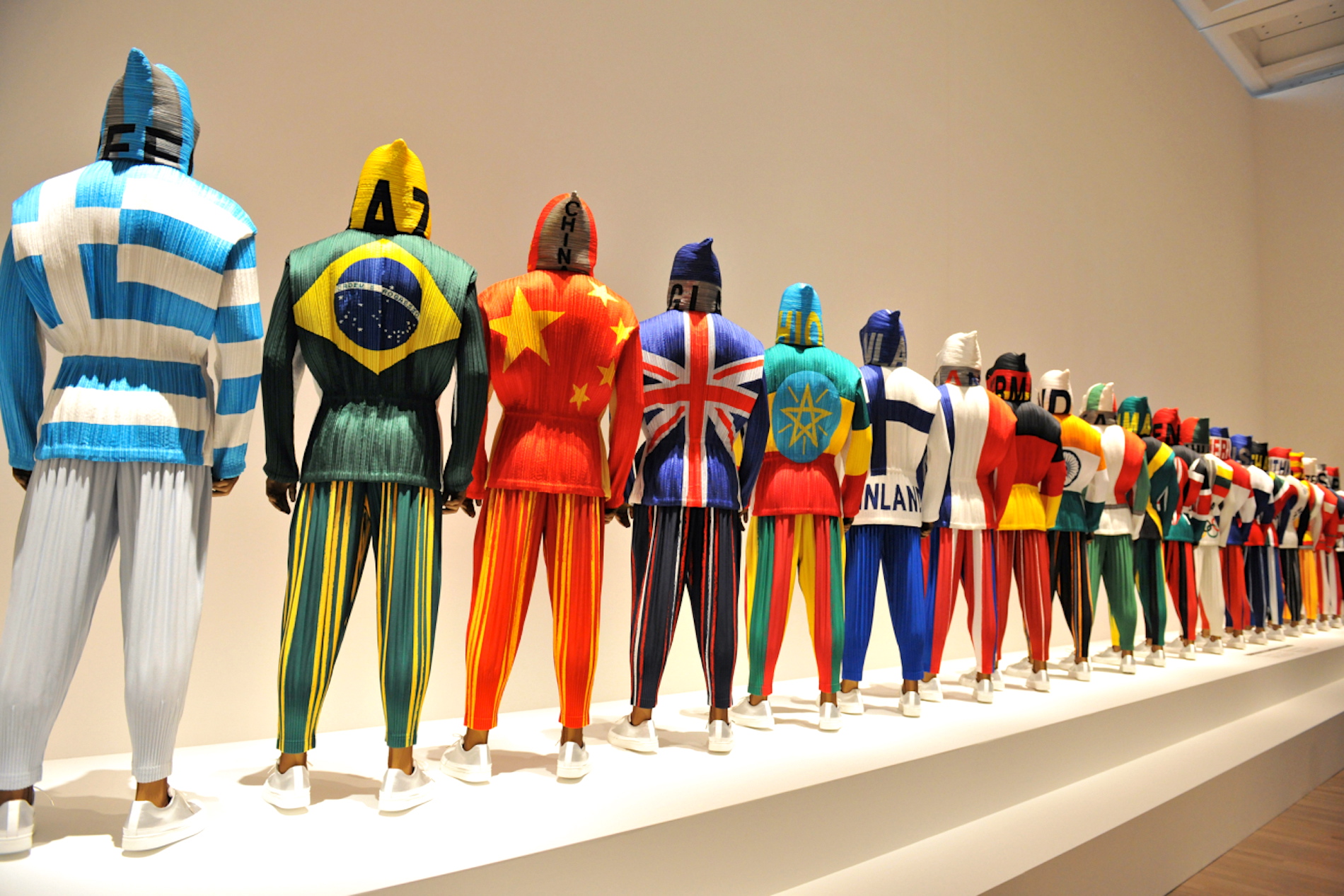 Inside the Issey Miyake Exhibition at the National Art Center in Tokyo.